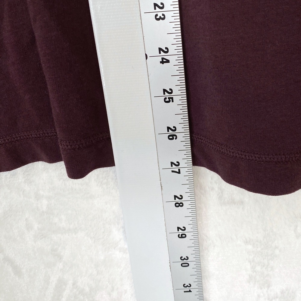 Pure Jill‎ Affinity French Terry V Neck 3/4 Sleeve Top Petite L Burgundy - Picture 7 of 8